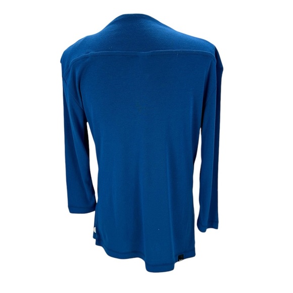 Bench 3/4 Sleeve Lightweight Open Front Cardigan - Blue - size Small - Picture 3 of 9